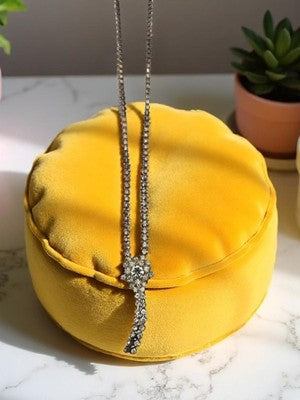 Collier strass vintage années 1930, sautoir fantaisie brillant, style Art déco