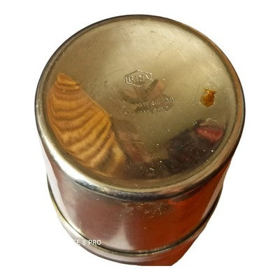 Boîte cylindrique médaillon Maria Anna Augusta, aspect métallique, pièce histori