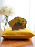 Plaque émaillée vintage IMP Les Genêts jaune édition limitée déco rétro