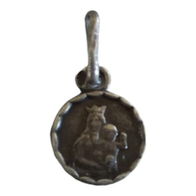Médaille ancienne Notre Dame de la Garde vintage 1950s, pendentif religieux rare