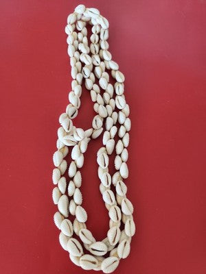 Collier ancien vintage gros coquillages authentiques rétro collection bijoux mer