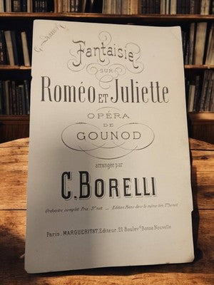 Partition ancienne Fantaisie Roméo et Juliette Gounod Borelli vintage rare