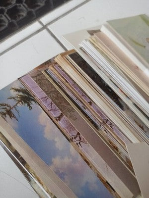 Lot cartes de vœux illustrées anciennes vintage rétro, collection neuves