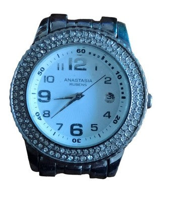 Montre Rubens Anastasia femme cadran blanc strass, élégante, style classique