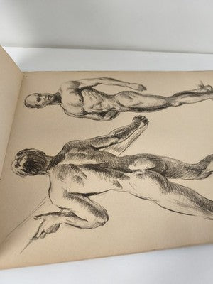Ancien livre vintage Le dessin par l'exemple n°4 étude du nu homme enfant rare