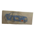 Plan calque voiture Scalextric Dinky Toys dessin original bleu vintage