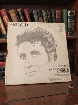 Disque vinyle 45 tours Bécaud Chante Et Le Spectacle Continue vintage rétro EMI