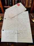 Lettre manuscrite ancienne 1940 Guerre 2nd GM + enveloppe Marseille Londres