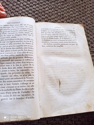 Livre ancien Chateaubriand Les Natchez Tome I 1834 Paris rare édition XIXe