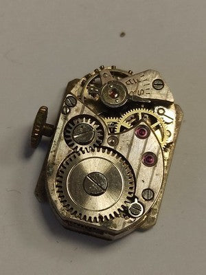 Montre vintage femme Elgé mécanique suisse cadran carré à restaurer rare