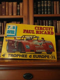 Autocollant vintage Circuit Paul Ricard 4e Trophée Europe 2L années 70 course au