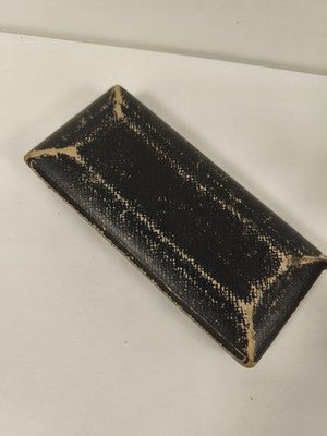 Ancien coffret de compas de dessin géométrie, métal nickelé, écrin noir