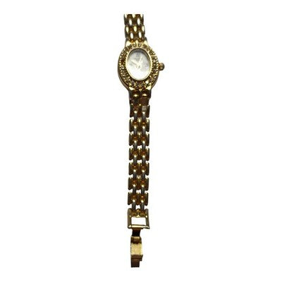 Montre femme Majestic Paris dorée cadran ovale strass fantaisie
