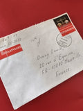Ancienne enveloppe Lettonie avec timbre oblitéré Europa philatélie collection
