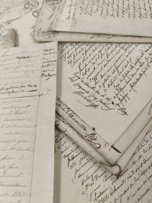 Gros lot lettres manuscrites administratives XIXe papier timbré 1816-1821