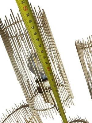Suspension vintage 5 feux métal, plafonnier rétro design années 70, éclairage in