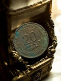 Jeton casino vintage métal 20 cents Casino de Carry Rouet France pièce ancienne