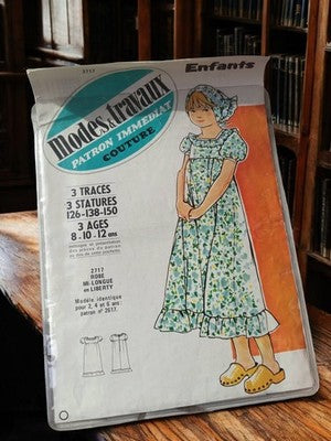Patron couture Modes & Travaux 2717 robe enfant Liberty vintage ancien