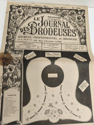 Ancien journal broderie Le Journal des Brodeuses 1953 motif vintage couture