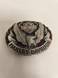 Boucle de ceinture Harley-Davidson vintage aigle relief métal ancien biker