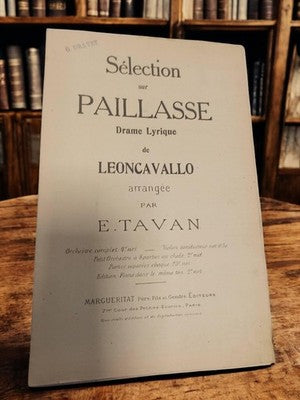 Partition ancienne Sélection sur Paillasse Leoncavallo arrangée Tavan Marguerita