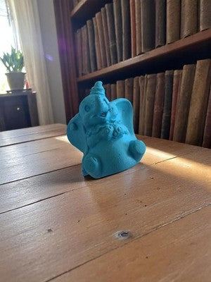 Gomme vintage éléphant bleu années 50/60 caoutchouc naturel ancien