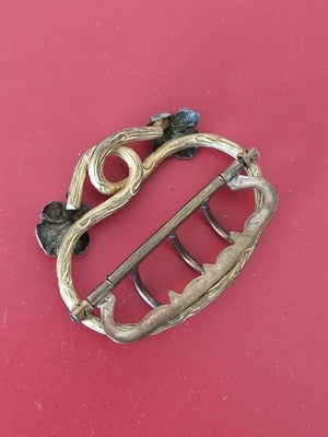 Boucle de ceinture femme ancienne XIXe vintage rétro accessoire mode collection