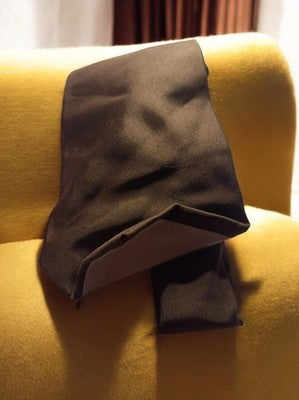 Cravate vintage Longchamp noire – Accessoire élégant homme rétro
