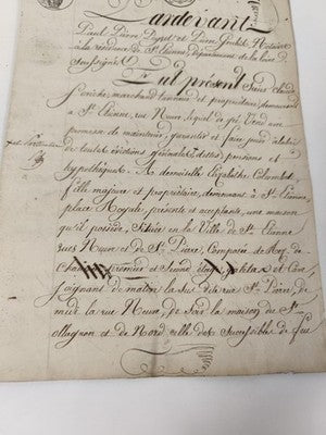 Acte manuscrit administratif 1821, timbres fiscaux, Saint-Étienne, XIXe