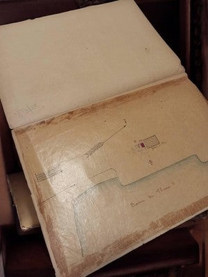 Document ancien plans hydrauliques Marseille années 30-40 vintage TP