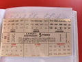 Ancien carnet hebdomadaire de tickets de train vintage Réseau Municipal années 6