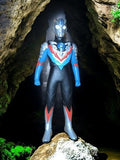 Figurine Ultraman Hero Series vintage – robot japonais bleu et argent