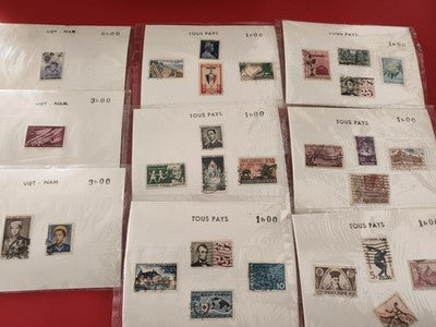 Lot anciens timbres collection tous pays, philatélie, thématique variée, Vietnam