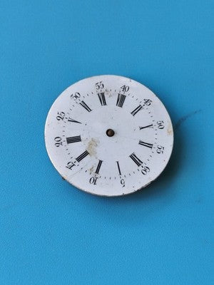 Cadran montre gousset ancien pour pièces, vintage, chiffres romains, à restaurer