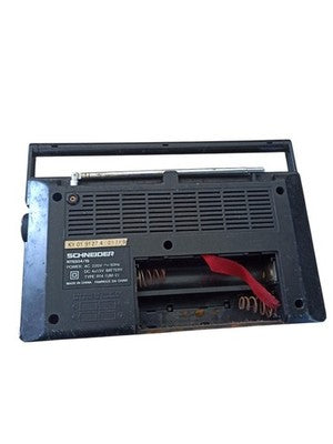 Poste radio vintage Schneider NT6504 noir années 80, récepteur FM/AM