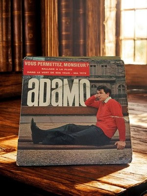 Vinyle 45 tours Adamo vintage pochette Vous permettez Monsieur ? rétro FR