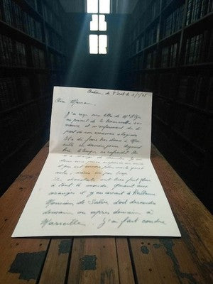 Lettre manuscrite ancienne 1948 adressée à sa mère vintage écriture noire