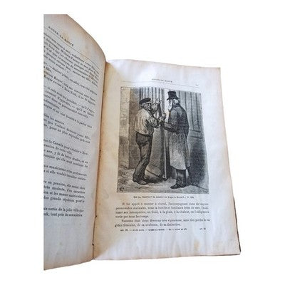 Livre Jules Mary Roger La Honte XIXe siècle reliure cuir gravures