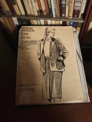 Patron couture vintage tailleur femme 41D taille 44 années 70 rétro ancien