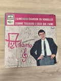 Vintage 45 tours Adamo ancien vinyle rétro collection chanson française état