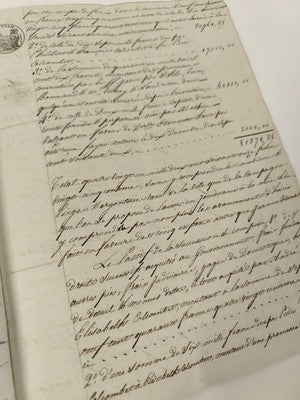 Lettre manuscrite administrative 1814 XIXe, papier timbré fiscal France
