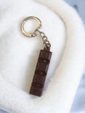 Porte-clés vintage barre chocolat aspect rétro publicitaire ancien accessoire