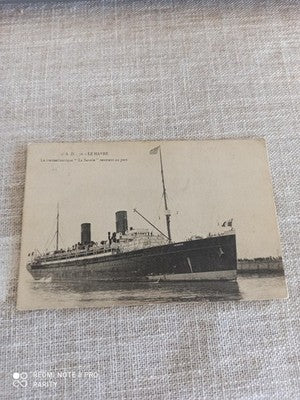 Carte postale paquebot La Savoie Le Havre transatlantique maritime photo