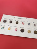 Lot vintage boutons neufs avec présentoir ancien manufacture française couture r