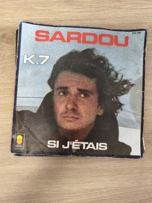 Vinyle 45 tours vintage Sardou "Si j'étais" K.7 pochette d'origine Trema