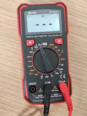 Beva W-002 Vintage Digital Multimeter, Used Black Red Electronic Tester