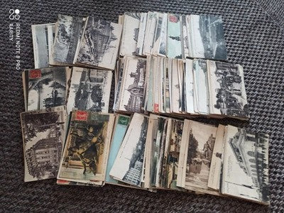Lot Cartes Postales Anciennes Lyon XIXe-XXe Vue Ville Monument Timbres