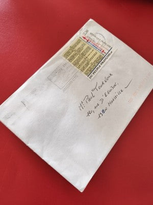 Ancienne enveloppe oblitérée avec timbres France pour collection philatélie