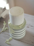 Miniature parfum vintage flacon rayé blanc ancien rétro déco rare