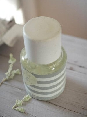 Miniature parfum vintage flacon rayé blanc ancien rétro déco rare